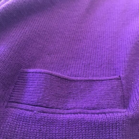 FITTING IMAGE Woman's Purple Cardigan Open Front Long Sleeves Pockets Sz 20/22 - Picture 9 of 16
